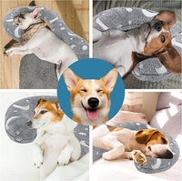 Coussin pour animaux de compagnie PAIPET Question Mark pour chats et chiens, coussin moelleux demi-lune pour le soutien du cou, toutes saisons, motif lune et étoiles