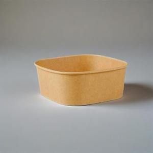 ภาชนะใส่อาหารแบบใช้แล้วทิ้งทรงสี่เหลี่ยมผืนผ้าชามสลัดกระดาษคราฟท์สีน้ำตาลพิมพ์ลายโลโก้แบบใช้แล้วทิ้ง - Product Image 6