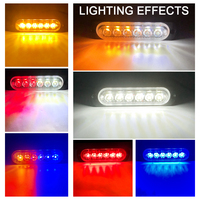 KaiDengZhe Feu de signalisation latéral étanche super lumineux à 6 LED 12-24V pour voiture et camion, clignotant d'urgence, résistant à la chaleur