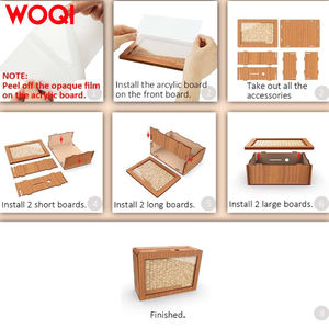 WOQI özelleştirilmiş yüksek kaliteli ahşap Euro kumbara dijital tasarruf kutusu yenilik ev dekorasyon hediye güvenli Styling para kutusu - Product Image 4