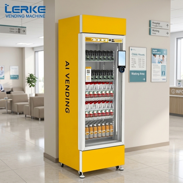 Fashion Business Personalized AI Outdoor 24 Hours Vending Machine with SDK Touchscreen & Stainless Steel for Snacks and Drinks