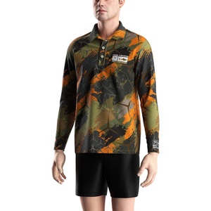 เสื้อโปโลผู้ชายแบบระบายความร้อน แห้งเร็ว กันลม กันน้ำ ระบายอากาศได้ดี เหมาะสำหรับกอล์ฟ เดินป่า ตกปลา ลายพราง มีไซส์พลัสไซส์ให้เลือก - Product Image 5