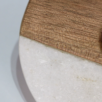 Ensemble élégant en bois et pierre blanche avec support pour décoration de table élégante pour la maison Accessoires de verres de qualité supérieure