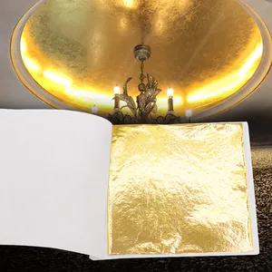 حار بيع 13X13.5 cm تايوان K الذهب ورقة ل التذهيب الأثاث الأظافر الديكور معدني احباط الذهب اللون ورقة ورق القصدير