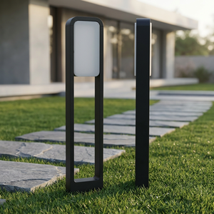Nueva Lámpara de Poste LED Rectangular de Aleación de Aluminio para Exteriores IP65 con Luz Diurna de 6000K, Control Táctil y 3 Años de Garantía - Product Image 5