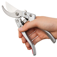 Ciseaux de jardinage industriels JuZhengSheng V8, lame blanche à bord rouge, acier allié SK5, poignée en caoutchouc, modèle J0421