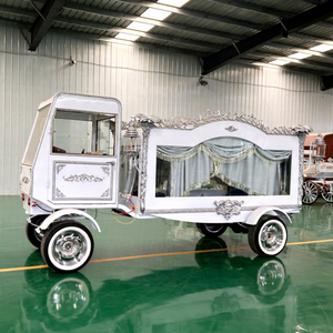Cercueil funéraire électrique à cabine fermée de style européen, 4 roues, en acier haute résistance, charrette funéraire à chevaux - Product Image 1