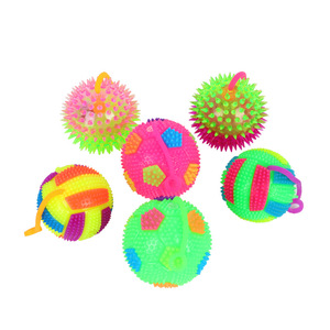 Pelota de Juguete Luminosa con Púas, Elástica, para Masaje, con Forma de Voleibol o Fútbol, con Luces Intermitentes, para Niños - Product Image 4