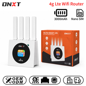 Routeur Wifi 4G LTE DNXT Cat4 2.4GHz Wifi 6 avec antenne pliable, batterie 3000mAh, modem 4G, écran LCD, Type-C, modem <span class=keywords><strong>USB</strong></span> 4G LTE pour usage domestique - Product Image 1