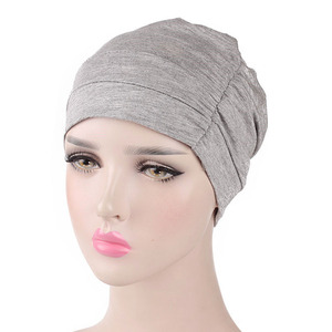 Gorro de satén moderno y a la moda para mujer, gorro para dormir, gorro para <span class=keywords><strong>quimioterapia</strong></span>, gorro base con diseño musulmán, gorro de <span class=keywords><strong>verano</strong></span> - Product Image 4