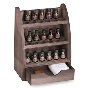 Деревянный стеллаж для хранения эфирных масел, демонстрационный стеллаж для ногтей-45 ячеек для бутылок эспрессо