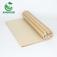 Panneau mural flexible en MDF, panneau décoratif à lattes pour applications intérieures, placage de bois technique et film PVC flexible