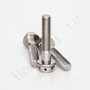 Bonne qualité titane percé bride hexagonale moto boulons GR5 M8 M10 <span class=keywords><strong>TA6V</strong></span> pincement 1.25 pour route et course coloré personnalisé - Product Image 4