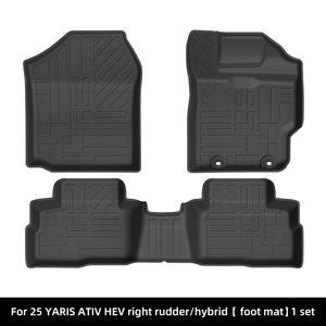 พรมปูพื้นรถยนต์แบบสั่งทำพิเศษสำหรับทุกสภาพอากาศ สำหรับ Toyota <span class=keywords><strong>YARIS</strong></span> <span class=keywords><strong>ATIV</strong></span>/VIOS HEV 2025 แผ่นรองกันน้ำ ป้องกันภายในรถยนต์ พวงมาลัยขวา - Product Image 5