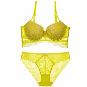 Nueva ropa interior sexy <span class=keywords><strong>de</strong></span> encaje hueco para mujer, <span class=keywords><strong>pechos</strong></span> pequeños, sujetador <span class=keywords><strong>de</strong></span> realce grande, Conjunto <span class=keywords><strong>de</strong></span> sujetador fino debajo del grueso - Product Image 3