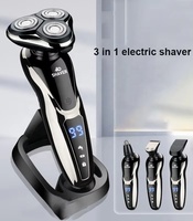 WAIKIL En Gros Rasoir Électrique Rechargeable USB 3 en 1 Tondeuse à Cheveux et Barbe Triple Lame Étanche pour Homme