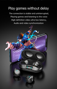 DX-20 BT Tai nghe không dây chơi game trong tai tai nghe điều khiển cảm ứng LED hiển thị kỹ thuật số auriculares inalambricos audifonos dx20 - Product Image 5