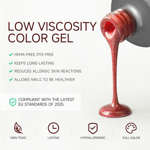 OEM venta al por mayor HEMA TPO libre 84 colores brillo profesional proveedor de uñas estándar de la UE muestra gratis UV Natural esmalte de uñas en gel - Product Image 3