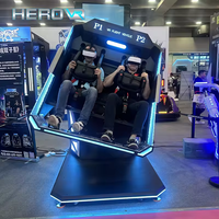 Simulateur de vol VR 360 de montagnes russes de parc d'attractions de HEROVR deux sièges
