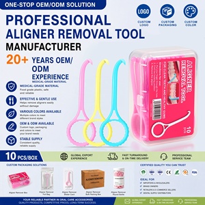 Outil portable de retrait d'aligneurs pour appareils dentaires invisibles, crochet en plastique pour le retrait d'aligneurs transparents et de gouttières orthodontiques - Product Image 1