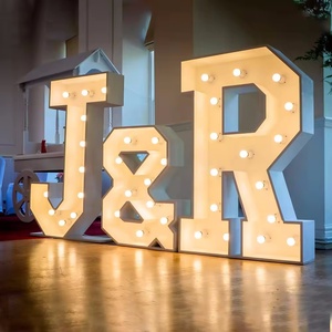 Bán Buôn Trang Trí Đám Cưới Varsity Đèn Phông Chữ Marquee Thư 4ft LED Số Lớn Khổng Lồ Ánh Sáng up Thư LED Marquee Tình Yêu Thư - Product Image 6
