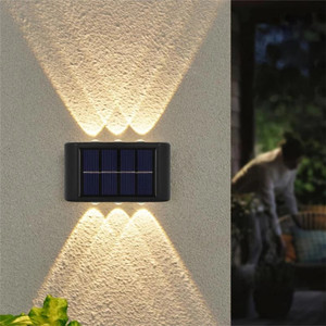 Applique murale à led blanche chaude à recharge solaire extérieure, imperméable conforme à la norme IP65, éclairage d'extérieur, idéal pour un <span class=keywords><strong>jardin</strong></span> ou des escaliers - Product Image 3