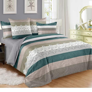 Il prezzo del cotone caldo levigato in cotone ipoallergenicrule e resistente allo sbiadimento copripiumino letto letto piatto con fodera di cuscino Set di biancheria da letto - Product Image 5