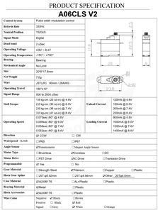 Servo RC Digital Original A06CLS V2 con Carcasa de Aluminio, Alta Resistencia (3KG), 0.052 Segundos, para Mini Aviones, Autos y Helicópteros RC - Product Image 4