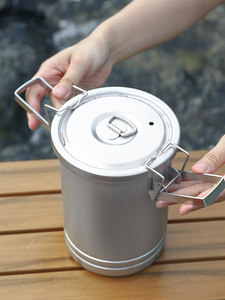 Marmite de camping portable multifonctionnelle pour l'extérieur facile à nettoyer Ensemble de marmites à vapeur en acier inoxydable pour le camping - Product Image 5