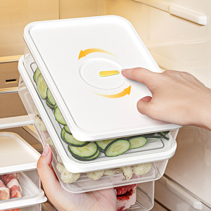 Food Storage <b>Box</b> With Lid Rectangle Freshness Preservation <b>Plastic</b> Timer Kitchen Use Food Container - Product Image 2