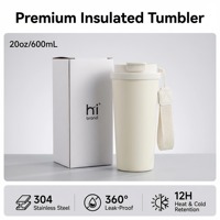 Tazas de Café con Logotipo, Taza Térmica Rosa de Alta Calidad de 20 oz/600 ml, Taza de Viaje Aislada de Acero Inoxidable 316 con Doble Boquilla para Beber