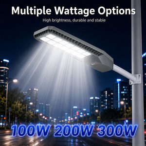 ไฟถนนโซลาร์เซลล์ออลอินวัน 100W 200W 300W IP65 กันน้ำ พร้อมเซ็นเซอร์เรดาร์ เปิด-ปิดอัตโนมัติ ควบคุมด้วยรีโมท แบตเตอรี่ LiFePO4 - Product Image 3