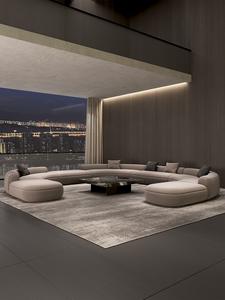 طقم غرفة معيشة فاخر مبطن، أريكة قطاعية فاخرة، أثاث صالة من فوشان، أرائك غرفة معيشة بأسلوب تقليدي - Product Image 5