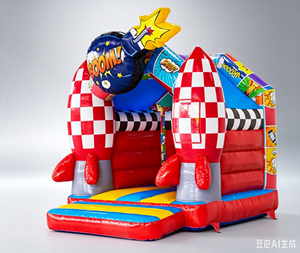 Château gonflable mini spatial de dessin animé, thème astronaute pour enfants, château sauteur commercial, petit rebondisseur en PVC - Product Image 2