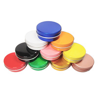Coloré noir argent Rose or cuivre 5g 10g 15g 30g 50g 60g 100g 120g 150g boîtes rondes boîte en fer blanc pot en aluminium baume à lèvres boîtes en fer blanc