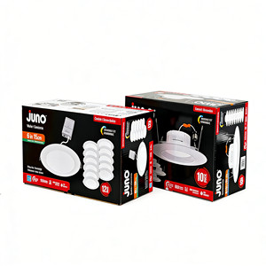 Scatola di Imballaggio Personalizzata per Faretti LED, Scatola in Cartone Ondulato per Illuminazione a Incasso con Immagine del Prodotto e Logo - Product Image 1