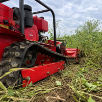 Tondeuse à commande à distance pour terrains accidentés avec moteur diesel pour le contrôle de la végétation sauvage dans les champs agricoles