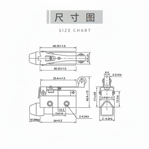 สวิตช์ไมโครไฟฟ้า CNTD Changde CZ-7121 กันน้ำ รีเซ็ตอัตโนมัติ พร้อมลูกกลิ้ง วงจร SPDT ด้ามยาว - Product Image 1