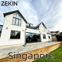 Ventana Corredera de Aluminio Resistente a Huracanes, Aislamiento Térmico, para Proyectos de Ingeniería en Singapur, Marca ZEKIN