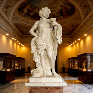 Décoration de jardin, œuvre d'art sculptée à la main personnalisée, design classique moderne, grande sculpture de dieu de la fleur en pierre - Product Image 4