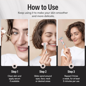 2024 Trending Draagbare Home Use Vibratie Oog Schoonheid Tools Gratis Aangepaste Logo Gezichts Elektrische Oog Massager Pen Oog Massager Toverstaf - Product Image 5