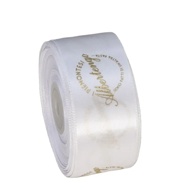 Satijnen Lint Bandjes Webbing Polyester Effen Kleur Dubbele Kleur Gift Fabriek Groothandel