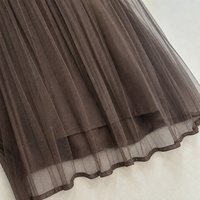 Jupe longue plissée en maille double couche unie, taille haute élastique, élégante et personnalisable pour femme, idéale pour le quotidien ou les occasions formelles (OEM)