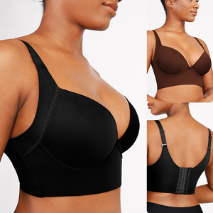 Cộng với kích thước đẩy lên áo ngực phụ nữ sâu Cup áo ngực ẩn trở lại chất béo Shaper kết hợp đầy đủ trở lại bảo hiểm Shapewear áo ngực - Product Image 1