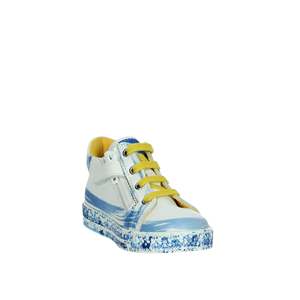 Sneakers per Bambini Falcotto Bianche e Azzurre con Stampa a Stelle, Scarpe in Tela Taglia 28 - Product Image 5