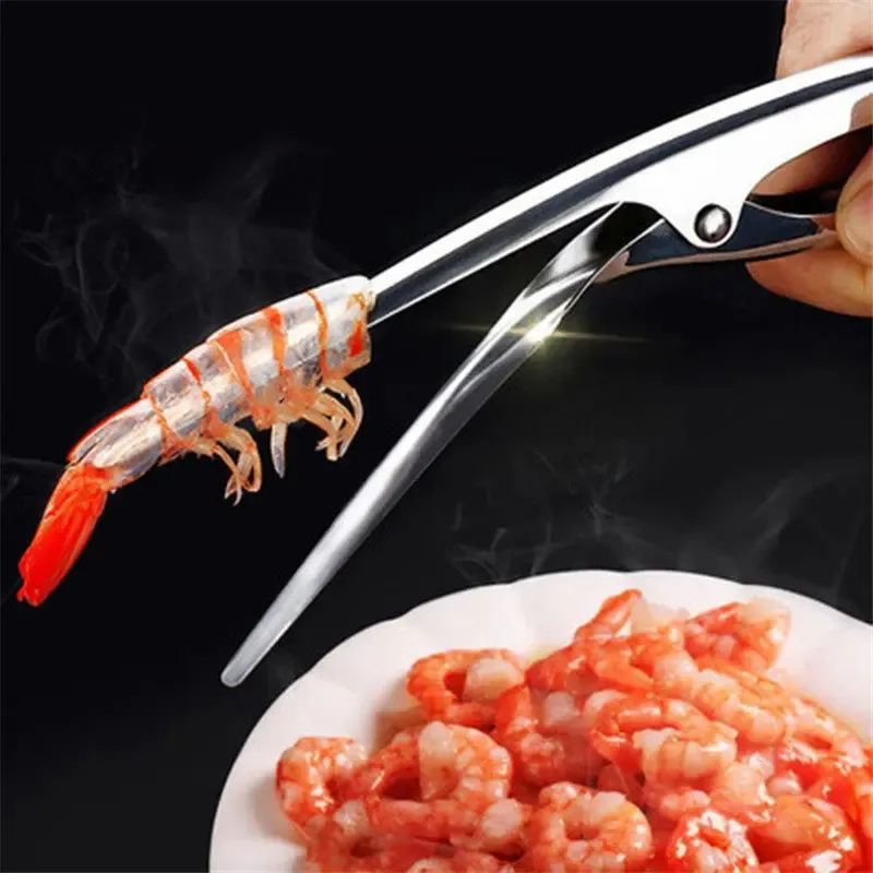 Accessori da cucina pelapatate per gamberetti in acciaio inossidabile strumenti per cucinare frutti di mare creativo comodo dispositivo di buccia di gamberetti gadget da cucina