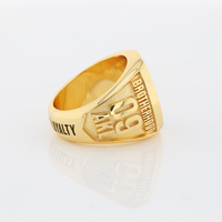 Meisterschaftsring für Herren, Roségold-Plattiertes Kupfer mit Zirkonia, GDTC-Zertifiziert, Jieding Trendiger Einlage-Ring, Geschenk für Sportfans und Partys