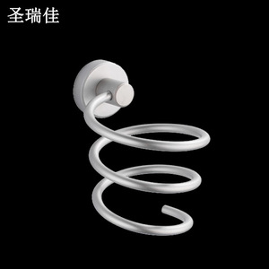 Soporte para Secador de Pelo Saint Ruijia, Montado en la Pared, de Aluminio Blanco Mate, Accesorio de Baño con Ganchos - Product Image 3