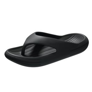 Black Thick Sole EVA Soft High Rebound Flip Flops Non Slip Lightweight <b>Thong</b> Sandals Unisex <b>Beach</b> Indoor Slides - Product Image 1