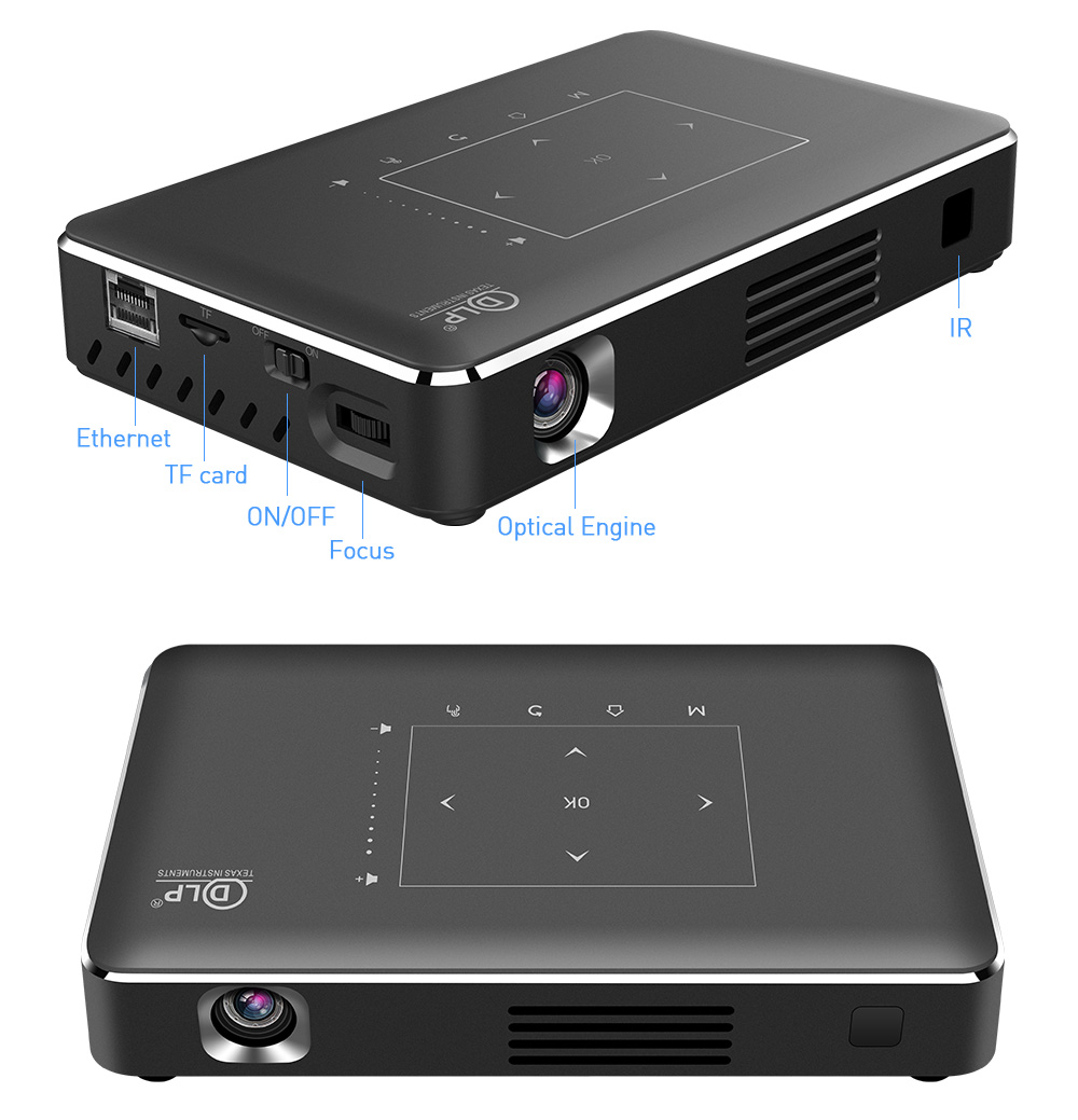 Smart Pocket 4K 1080P DLP Interactive Projectors For Home Theater